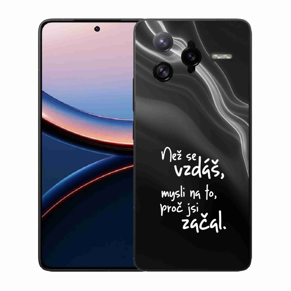 Gél borítás mmCase a Xiaomi Poco F7 Ultra számára - idézet 2 fekete háttér