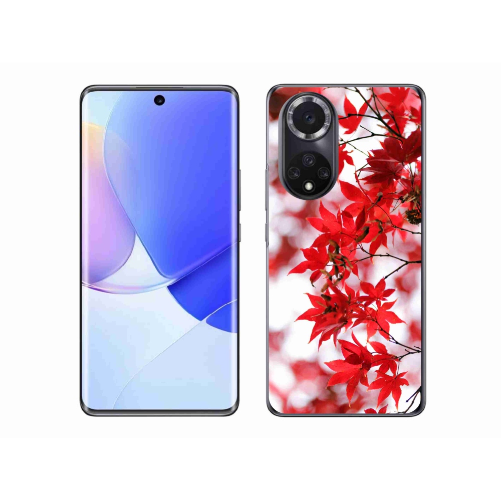 Gél borítás mmCase a Huawei Nova 9-re - piros levelek