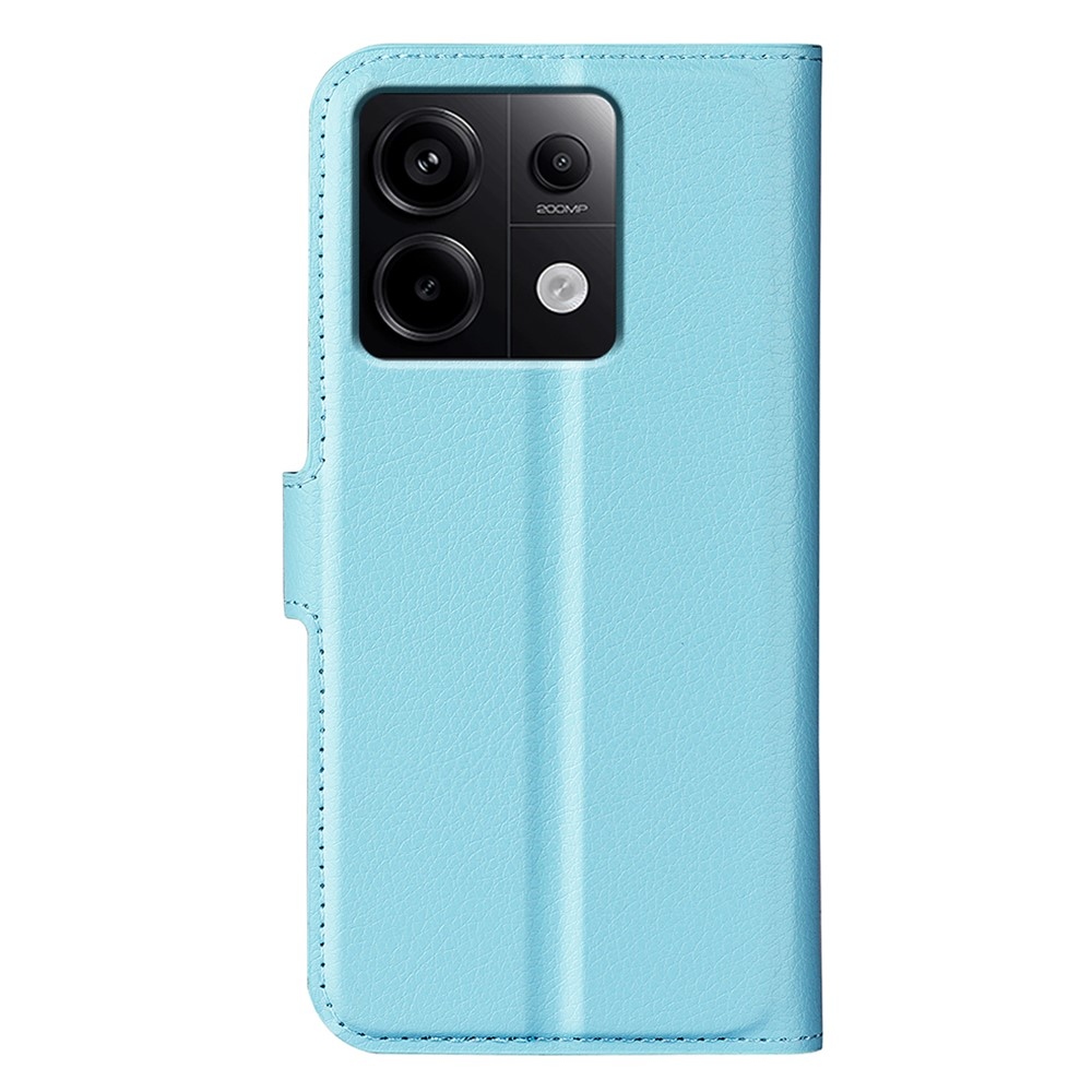 Litchi könyv tok Xiaomi Redmi Note 13 Pro 5G/Poco X6 5G - kék