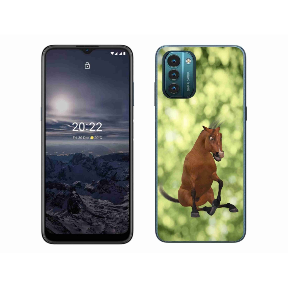 Zselés tok mmCase Nokia G11/G21 - barna rajzfilm ló 1