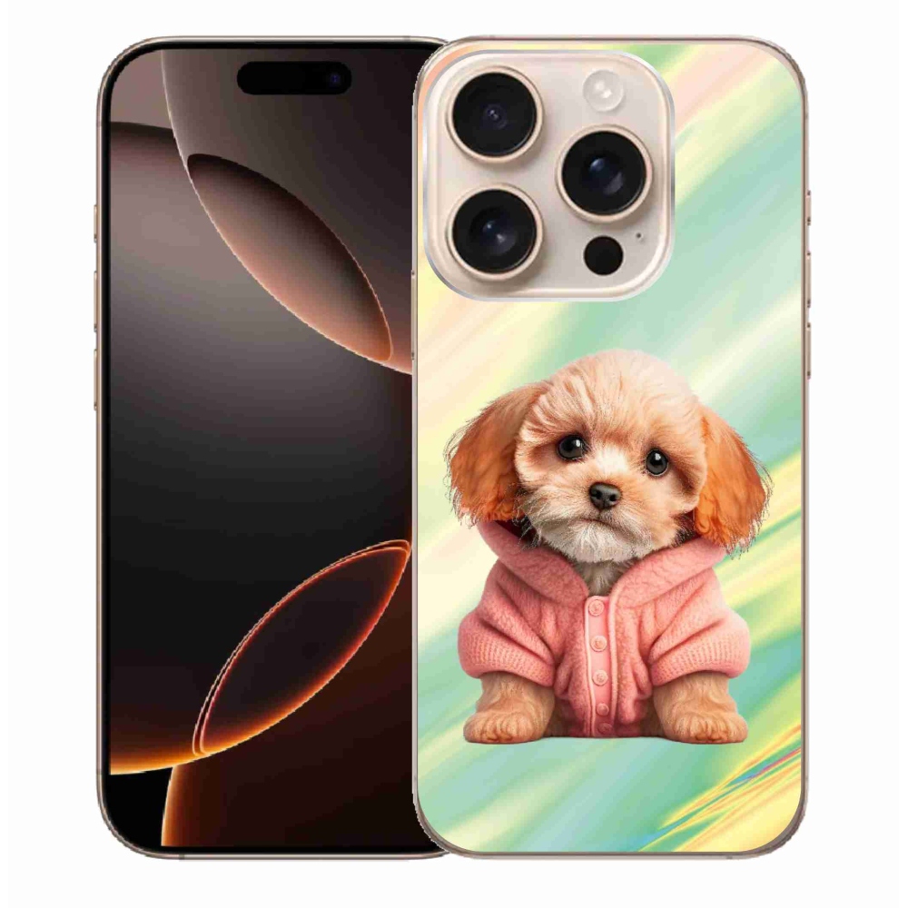 Zselés borítás mmCase iPhone 16 Pro Max készülékhez - pulóveres kiskutya