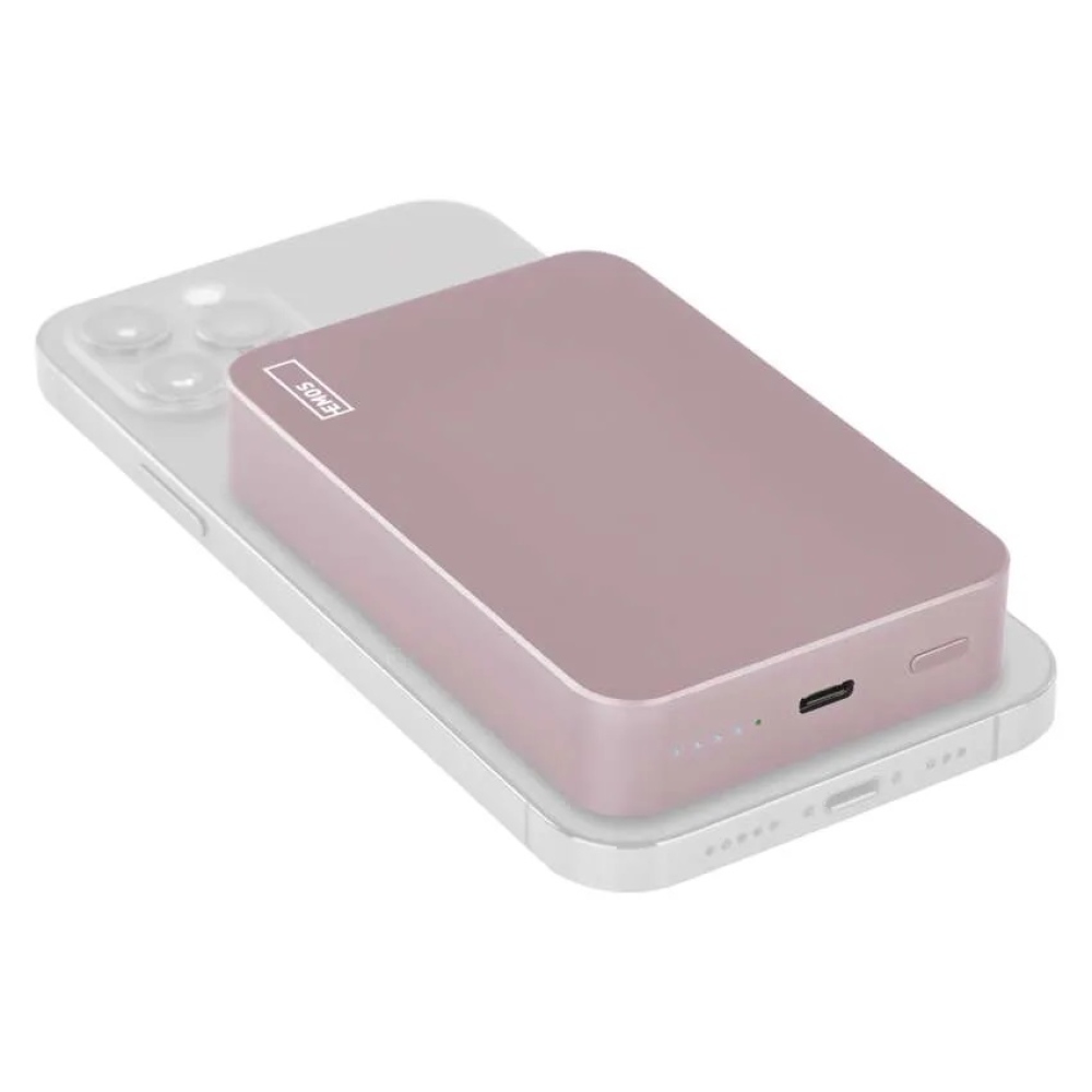 Powerbank EMOS WI 1046, 10 000 mAh, 20 W+Vezeték nélküli - lazac