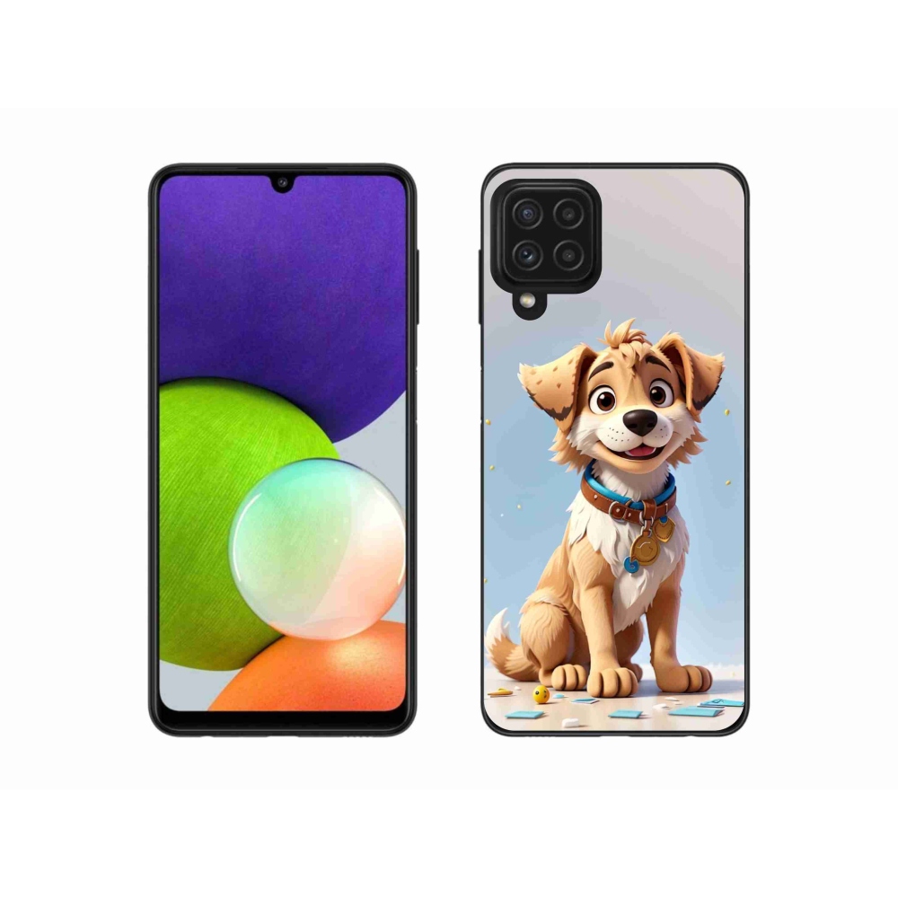 Gél borítás mmCase Samsung Galaxy A22 4G - rajzfilm kölyökkutyához