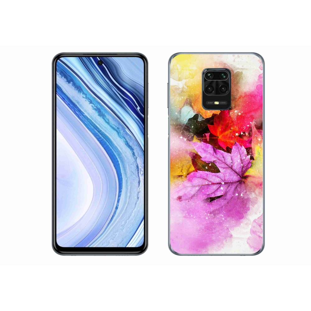 Gél borítás mmCase a Xiaomi Redmi Note 9 Pro számára - színes levelek
