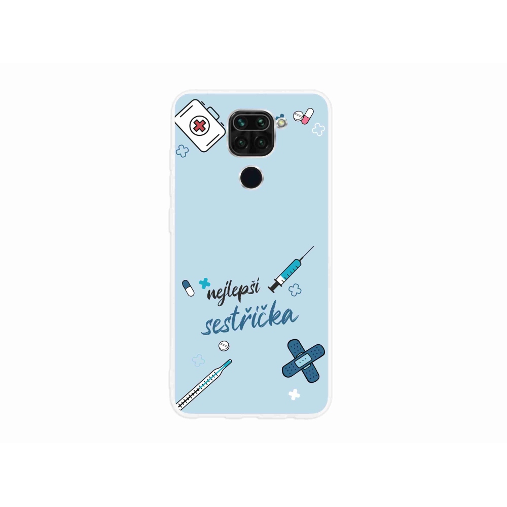 Gél borító mmCase a Xiaomi Redmi Note 9 - legjobb kishúg kék háttérrel