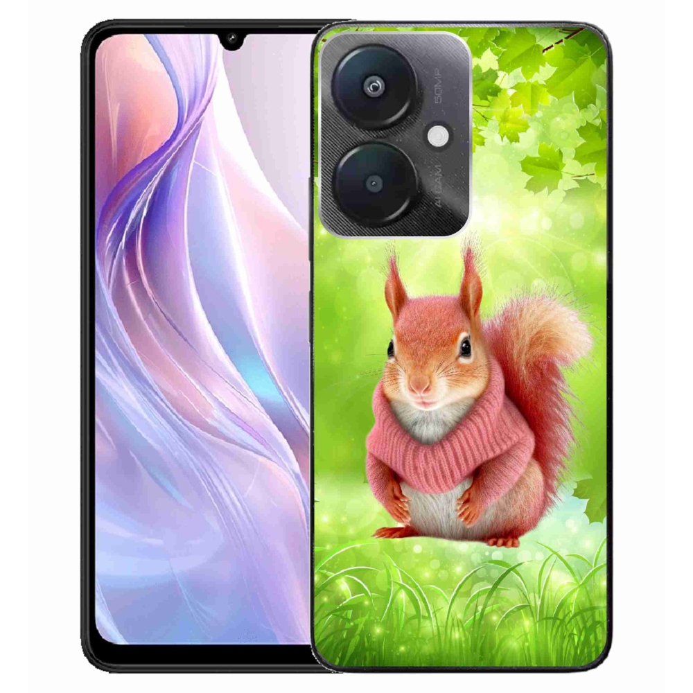 Gél borító mmCase a Xiaomi Redmi 13C 5G számára - mókus pulóverben