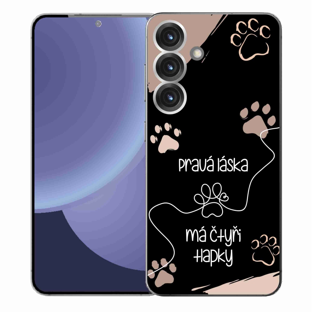Gél borítás mmCase Samsung Galaxy S25+ készülékhez - kutya motívum 1 fekete háttér