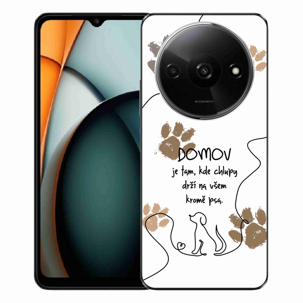 Gél borítás mmCase a Xiaomi Redmi A3-hoz - kutya motívum fehér háttérrel