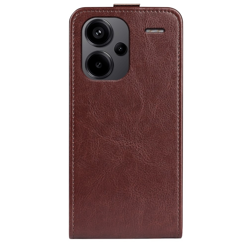 Függőleges flip tok Xiaomi Redmi Note 13 Pro+ 5G - barna színben