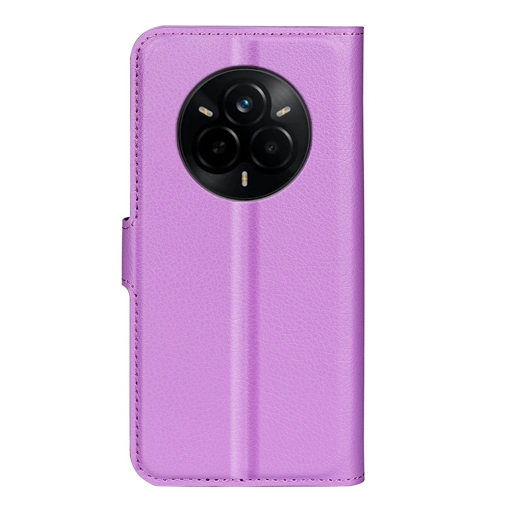 Litchi könyvtáska a Realme 14 Pro 5G készülékhez - lila