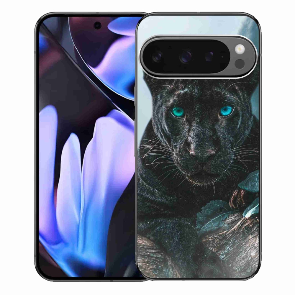 Zselés borítás mmCase a Google Pixel 9 Pro XL-hez - fekete párduc