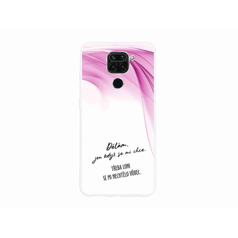 Gél borító mmCase a Xiaomi Redmi Note 9-hez - vicces szöveg 12 fehér háttérrel