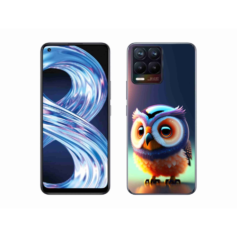 Gél borítás mmCase a Realme 8 4G-re - bagoly