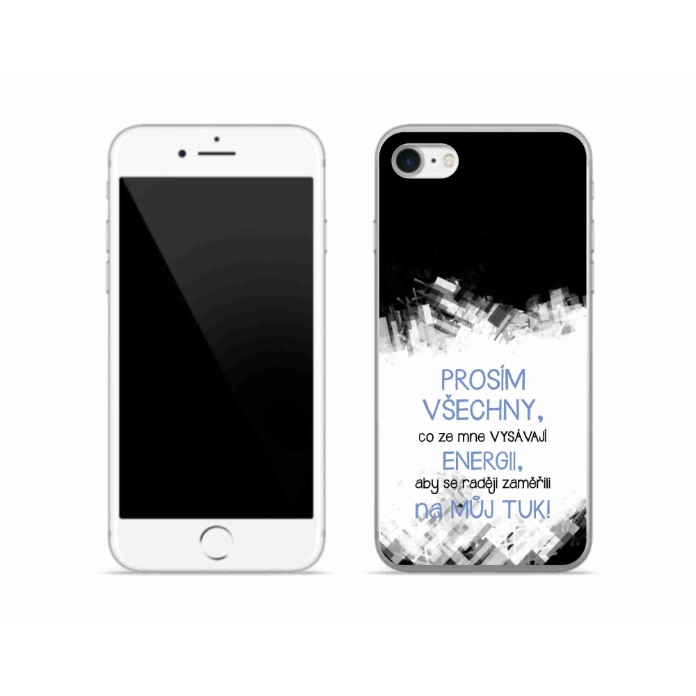 Gél védőhuzat mmCase iPhone SE (2020) - vicces szöveg 1 kék
