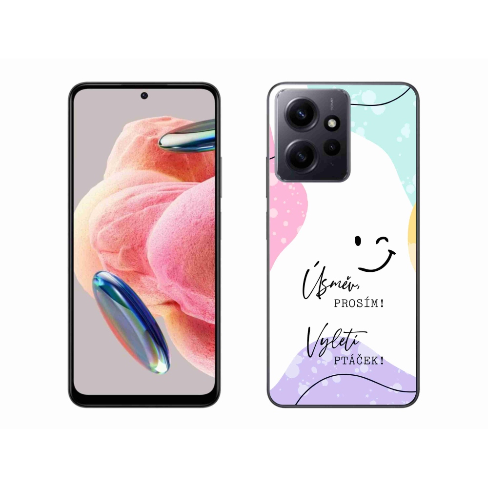 Gél borító mmCase a Xiaomi Redmi Note 12 4G-hez - vicces szöveg 4 fehér háttérrel