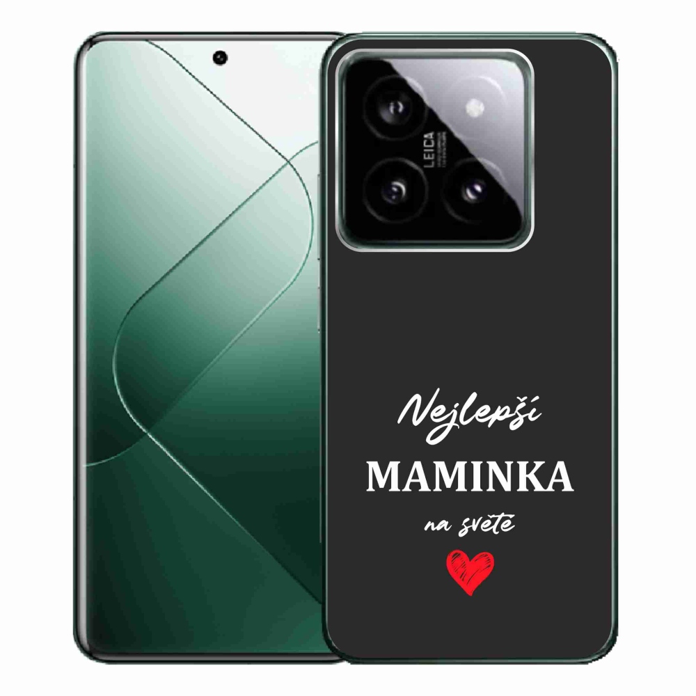 Gél borító mmCase a Xiaomi 14 Pro - legjobb anya 1 fekete háttérrel