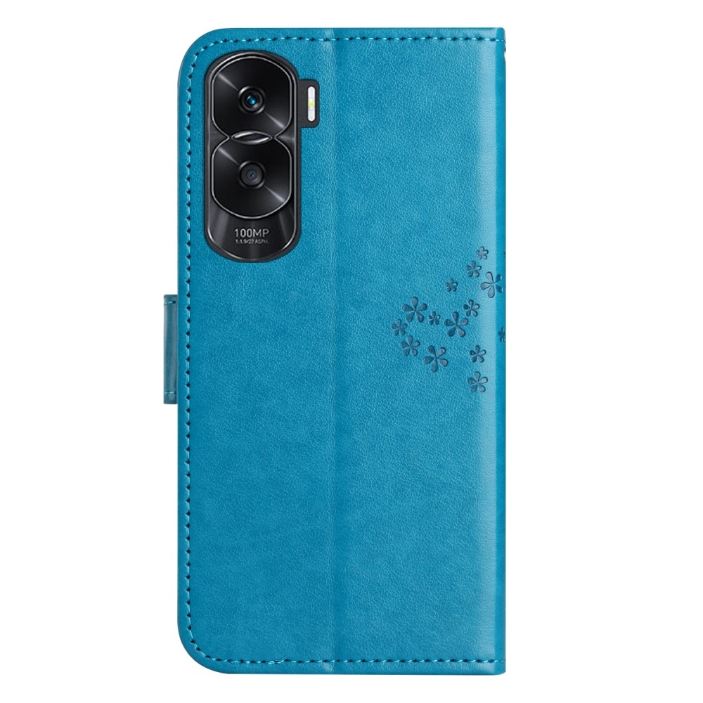 Fa könyvtáska Honor 90 Lite-hoz - kék