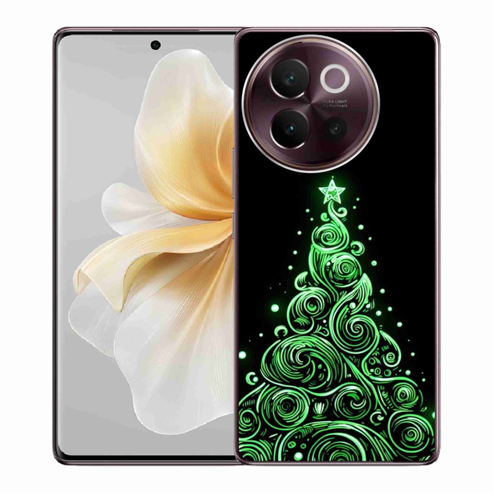 Gélburkolat mmCase a Vivo V40 Lite 5G-n - neon karácsonyfa 3