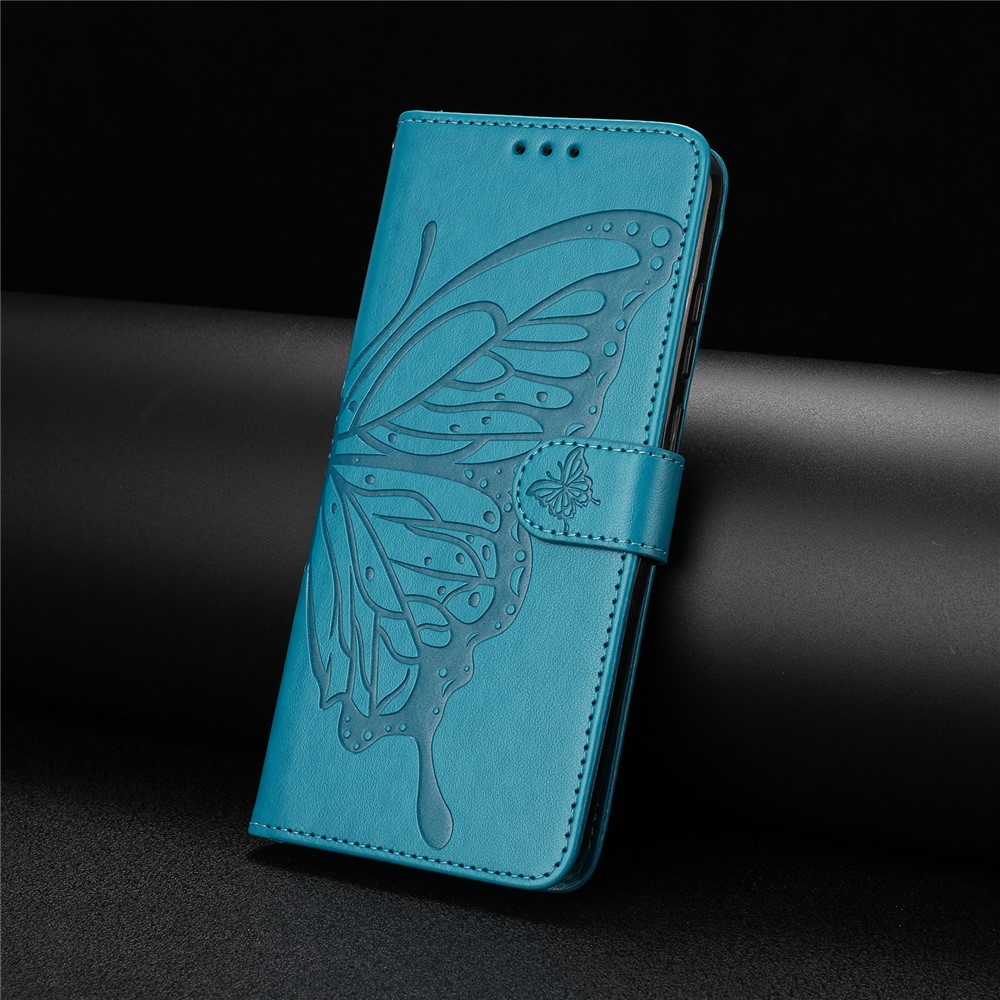 Virágos pillangó könyvtáska Google Pixel 10 Pro XL/Pixel 9 Pro XL - kék