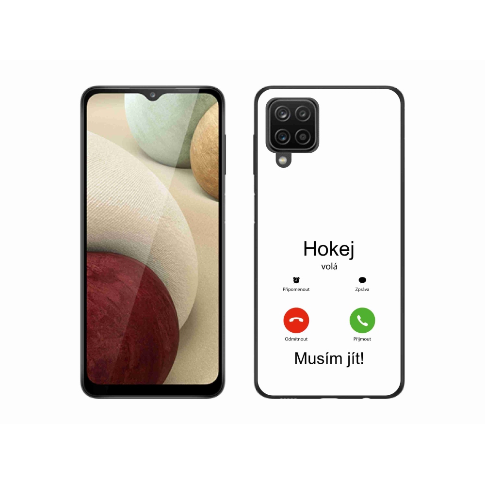 Gél borítás mmCase Samsung Galaxy M12 - hoki hívások fehér háttérrel
