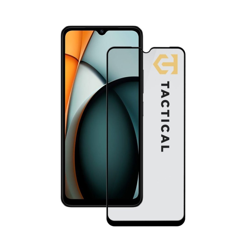 Taktikai üvegpajzs 5D üveg a Xiaomi Redmi A3 2024 fekete számára