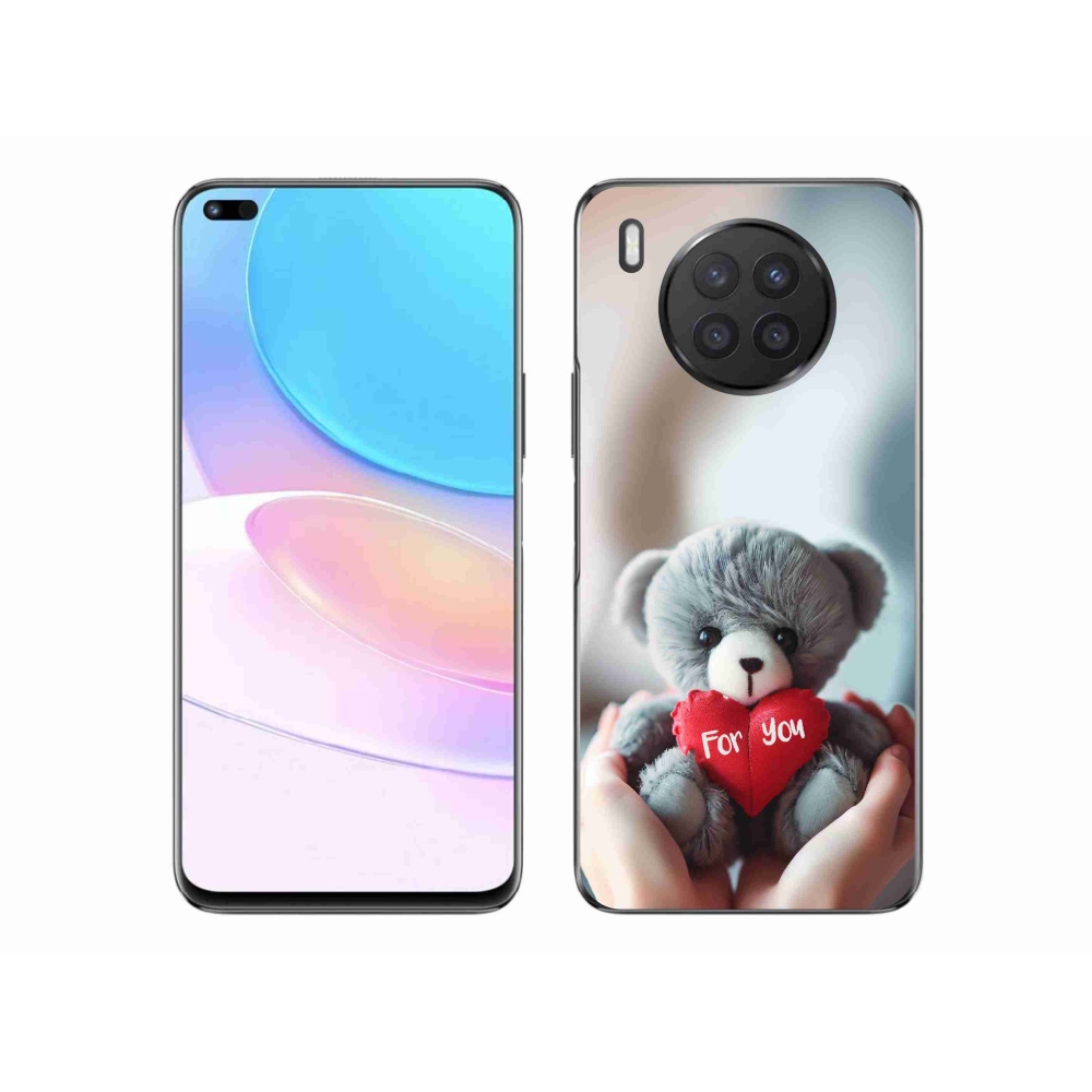 Gél borító mmCase a Huawei Nova 8i számára - mackó a szerelmesek számára