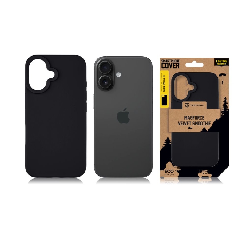 Tactical MagForce bársony Smoothie borító Apple iPhone 16 Aszfalthoz