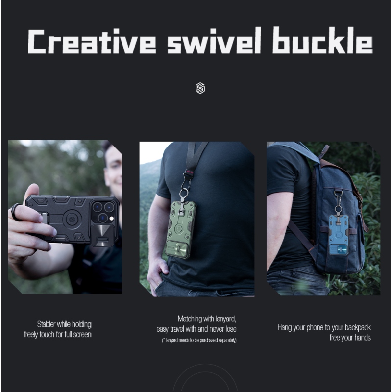 Nillkin CamShield Armor PRO mágneses hátlap Apple iPhone 14 Pro készülékhez Fekete