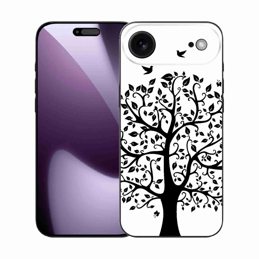 Gél borítás mmCase iPhone 17 Air készülékhez - fekete-fehér fa
