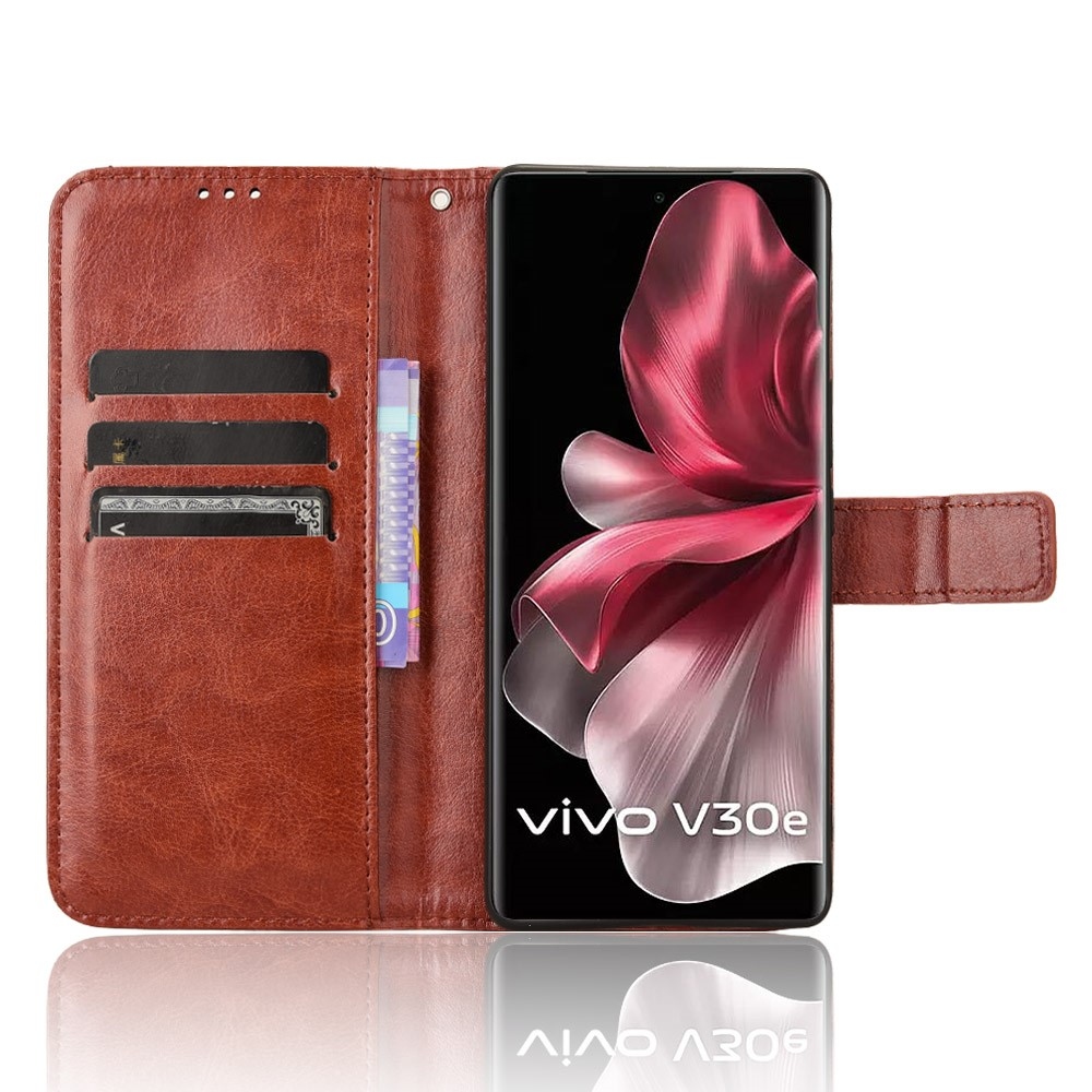 Őrült könyv tok a Vivo V40 Lite 5G-hez - barna