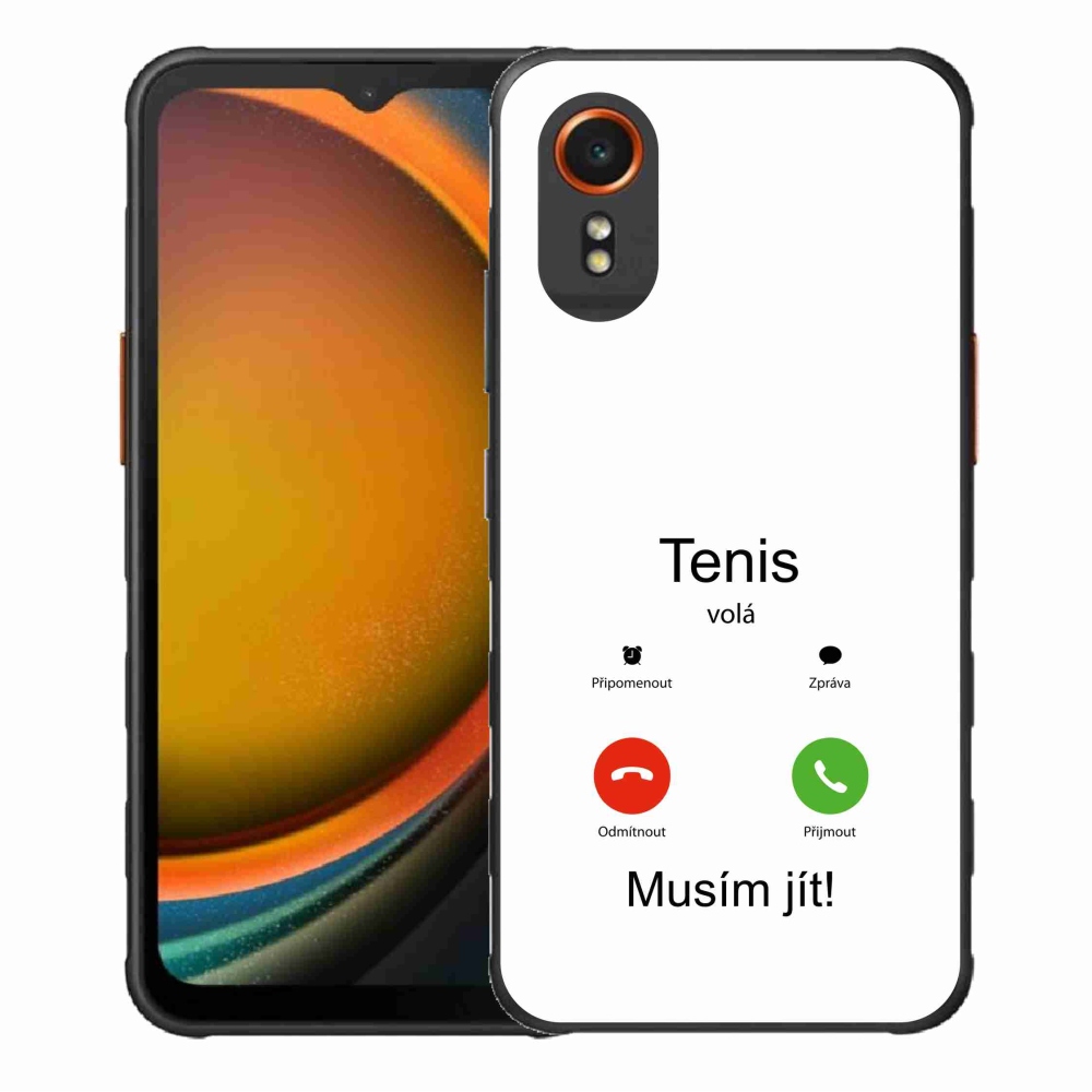 Gél borítás mmCase Samsung Galaxy Xcover 7 - tenisz hívások fehér háttérrel