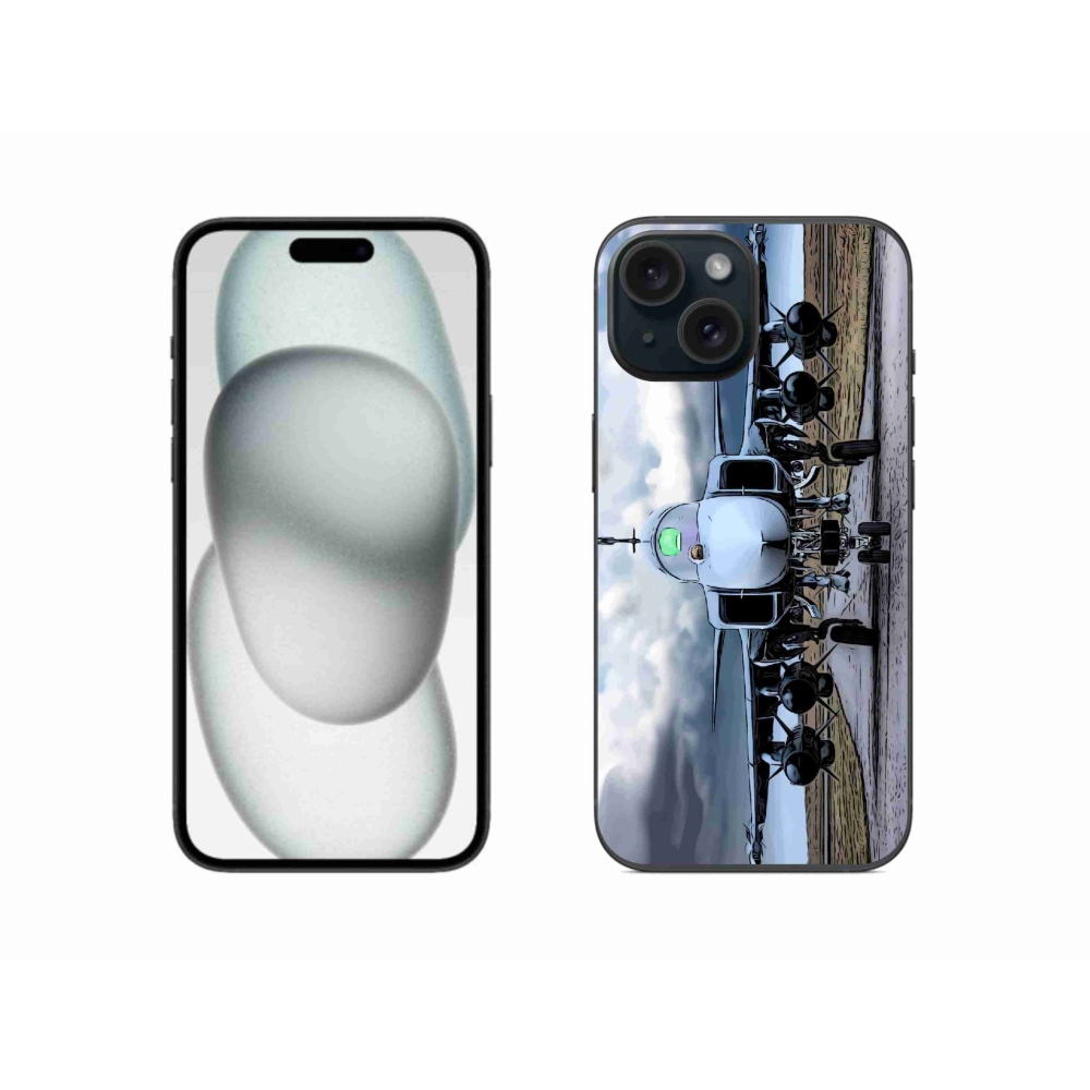 Zselés borítás mmCase iPhone 15 - katonai repülőgépekhez