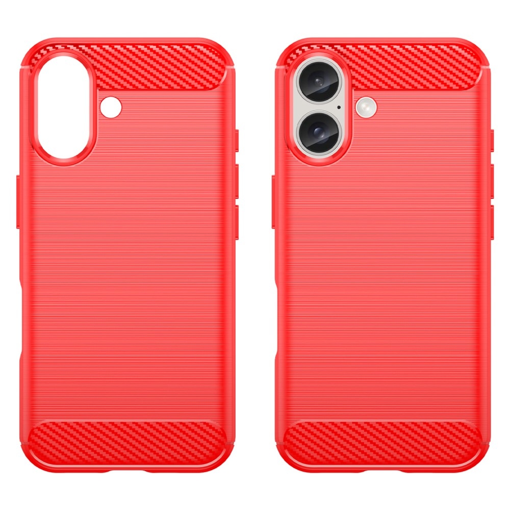 Szénálló zselés tok iPhone 16 készülékhez - piros