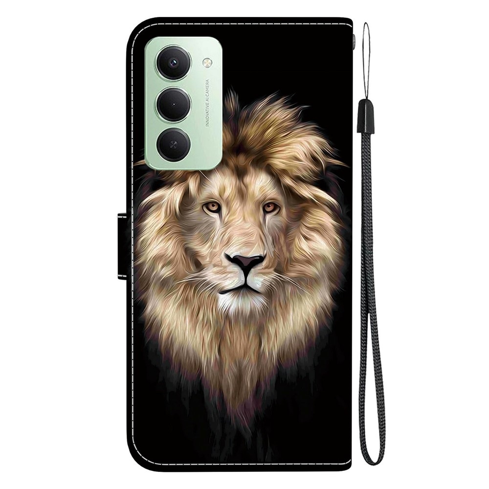 Sokoldalú könyv tok Xiaomi Redmi 15 4G (171mm) - oroszlán