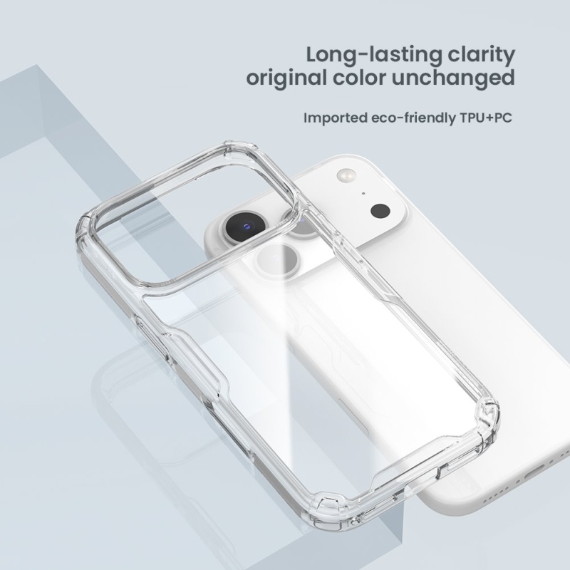 Nillkin Nature TPU PRO borító Apple iPhone 17 Pro átlátszó fekete