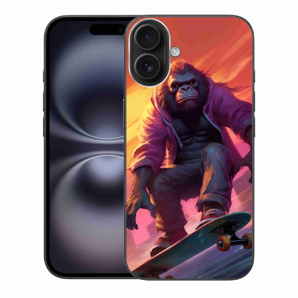 Zselés borítás mmCase iPhone 16 Plus készülékhez - gorilla gördeszkán