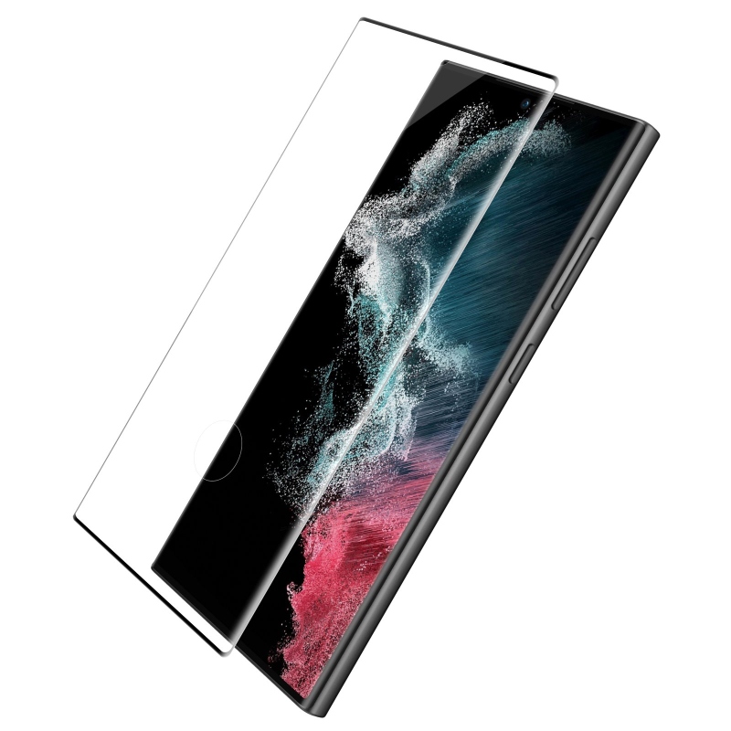 Nillkin Edzett üveg 3D CP+ MAX fekete Samsung Galaxy S23 Ultra számára