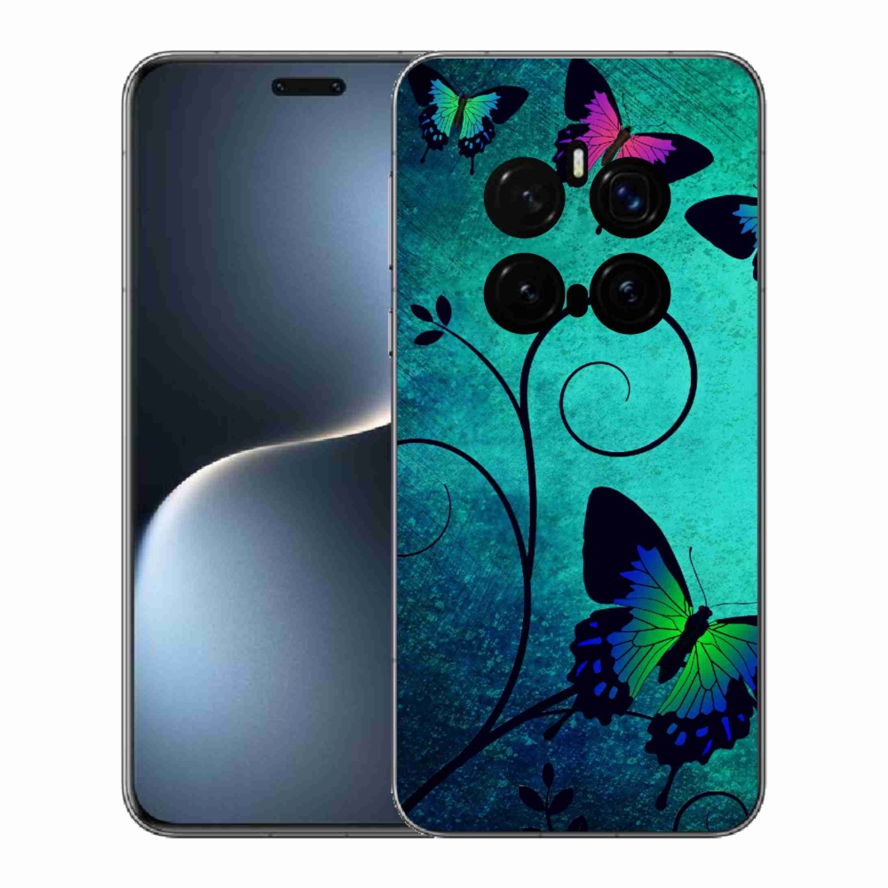 Gél borítás mmCase a Honor Magic 7 Pro 5G számára - színes pillangók
