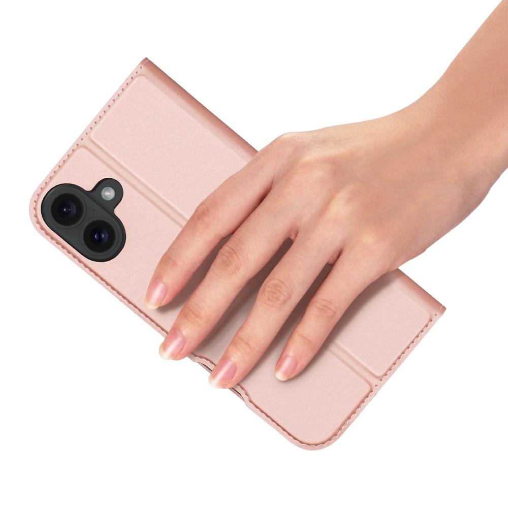 DUX könyvtáska iPhone 16-hoz - rózsaarany