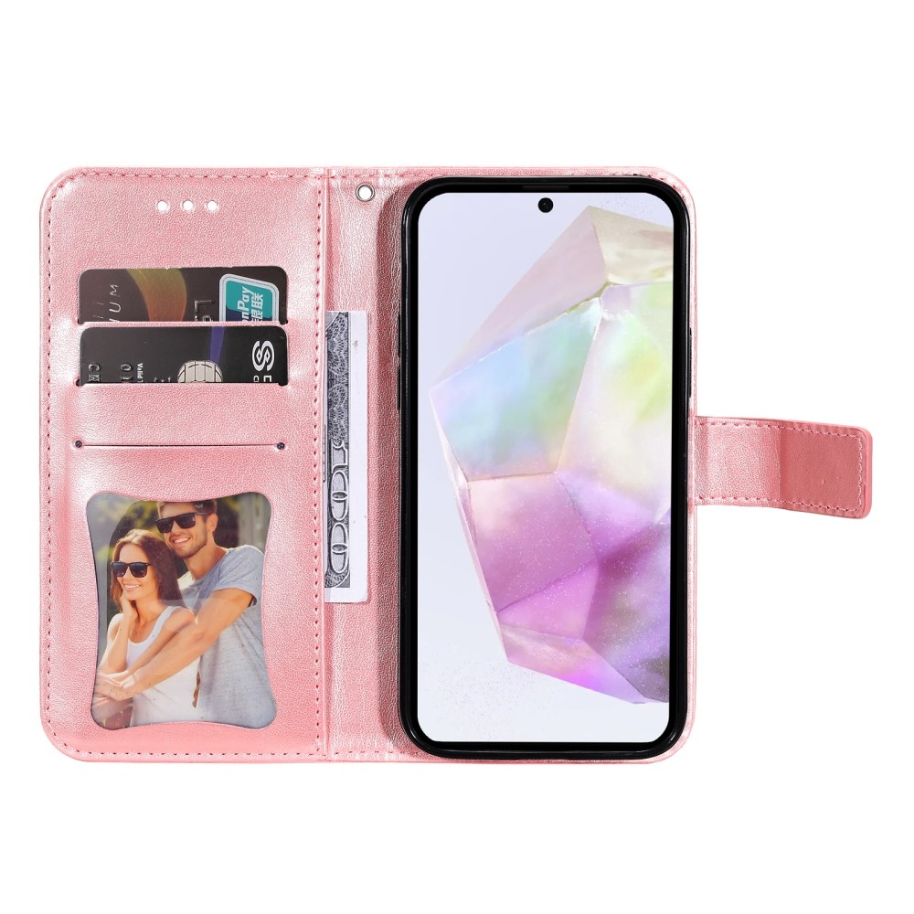Mandala könyvtáska Samsung Galaxy A36 5G - rózsaszínű