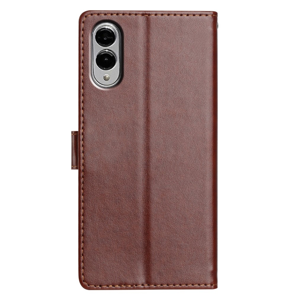 Könyvtáska Samsung Galaxy S25 Edge készülékhez - barna