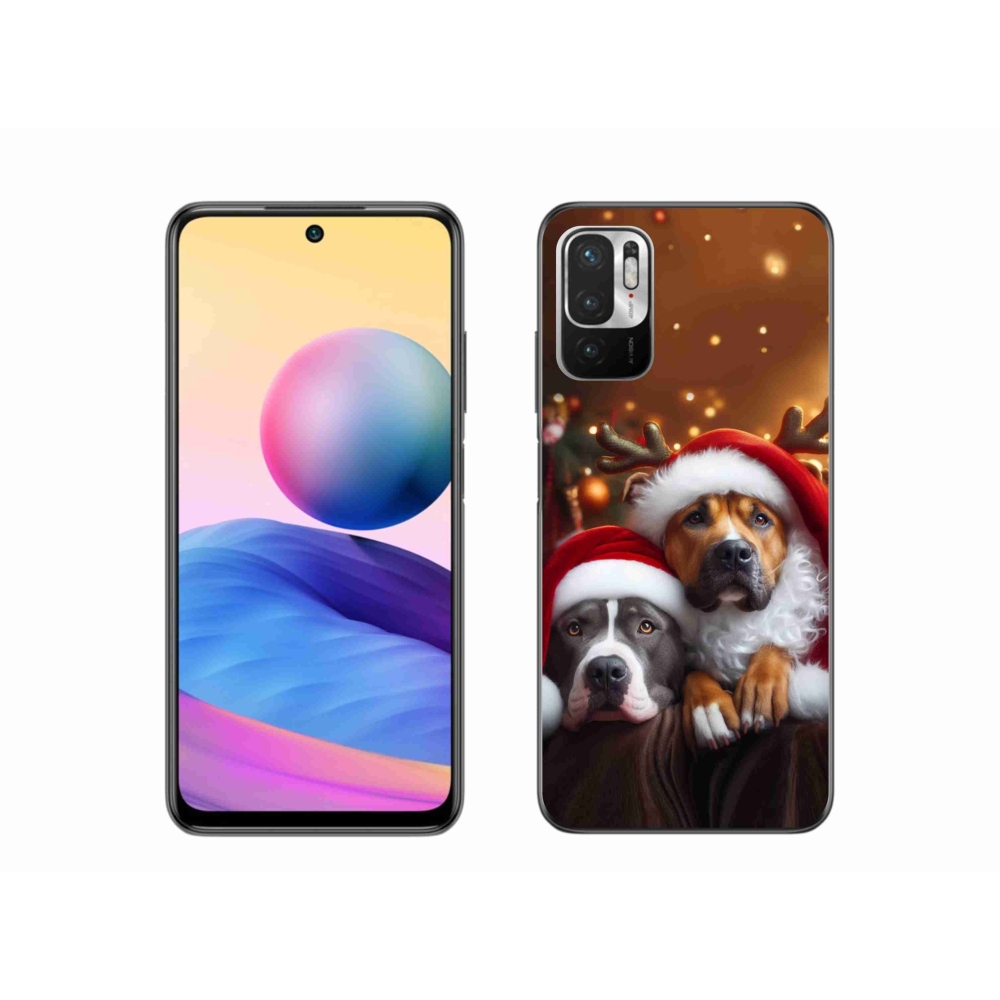 Gél borítás mmCase a Xiaomi Poco M3 Pro/5G számára - Karácsonyi kutyák
