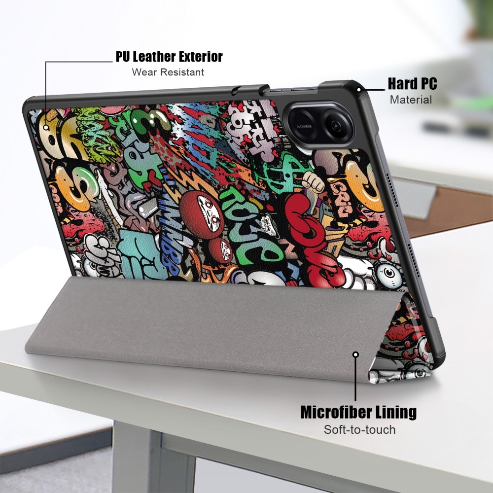 Nyomtatás intelligens záró tok a Honor Pad X9-hez - graffiti