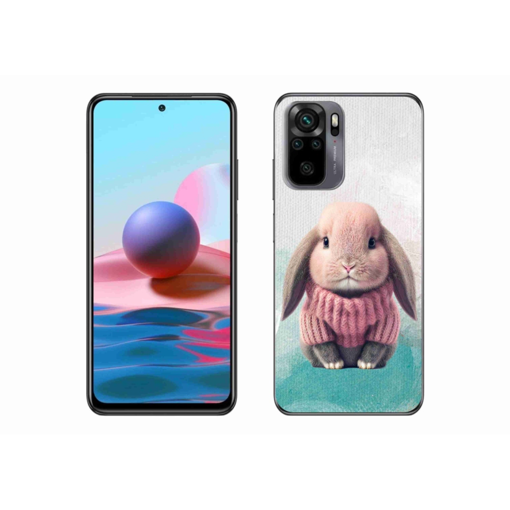 Gél borítás mmCase a Xiaomi Redmi Note 10S-hez - nyúl pulóverben