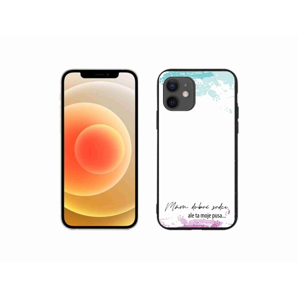 Gél borító mmCase iPhone 12 mini készülékhez - vicces szöveg 3 fehér háttér