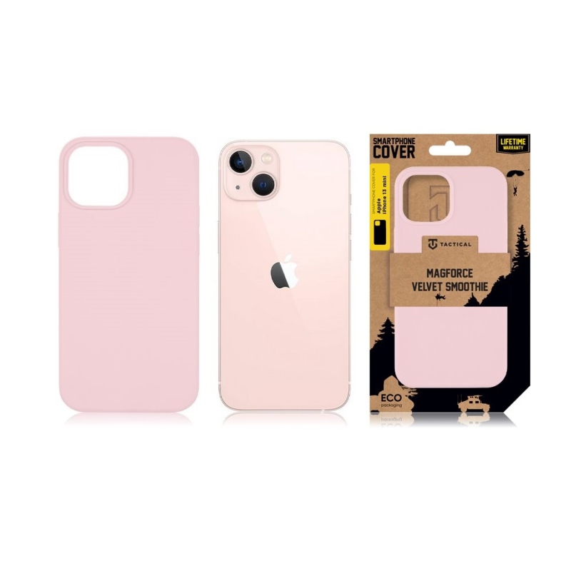 Taktikai MagForce bársony Smoothie borító Apple iPhone 13 mini rózsaszín párduchoz
