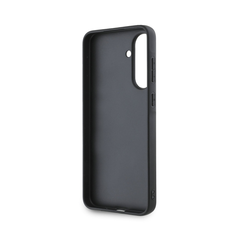 Karl Lagerfeld PU Saffiano fém Karl és Choupette hátlap Samsung Galaxy A36-hoz Fekete