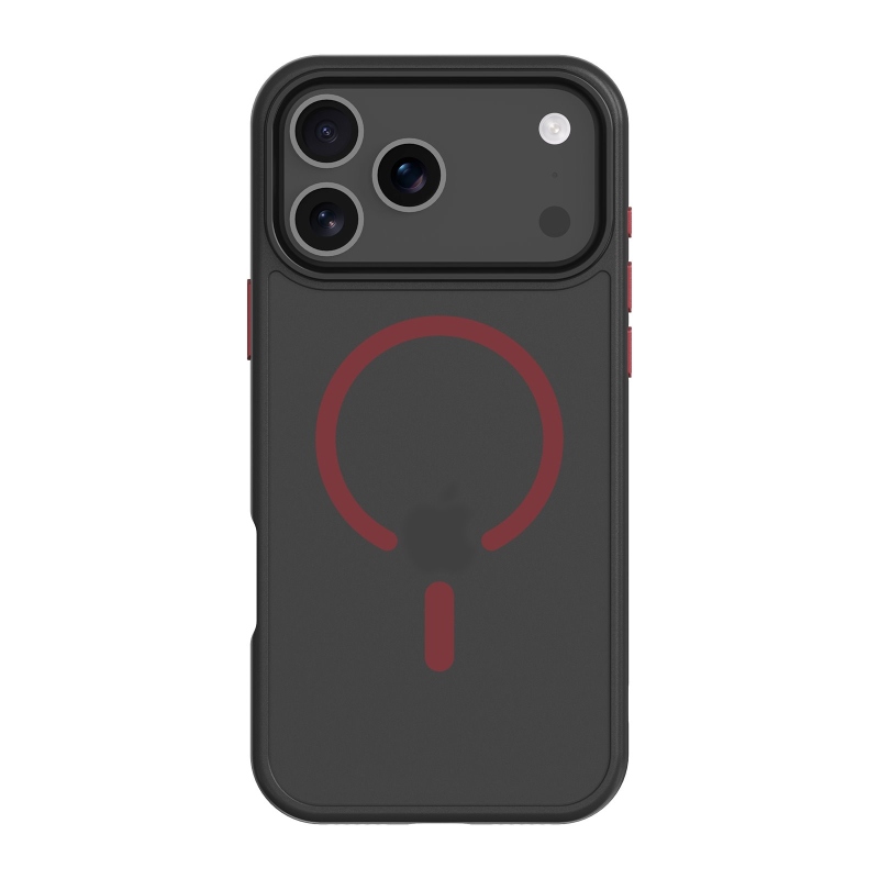 Taktikai MagForce Hyperstealth 2.0 védőburkolat iPhone 17 Pro Max fekete/piroshoz