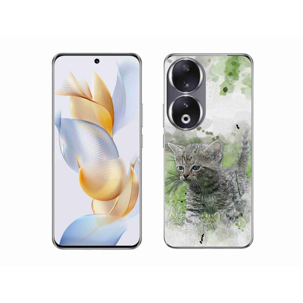 Zselés borító mmCase a Honor 90 készülékhez - aranyos cica 1