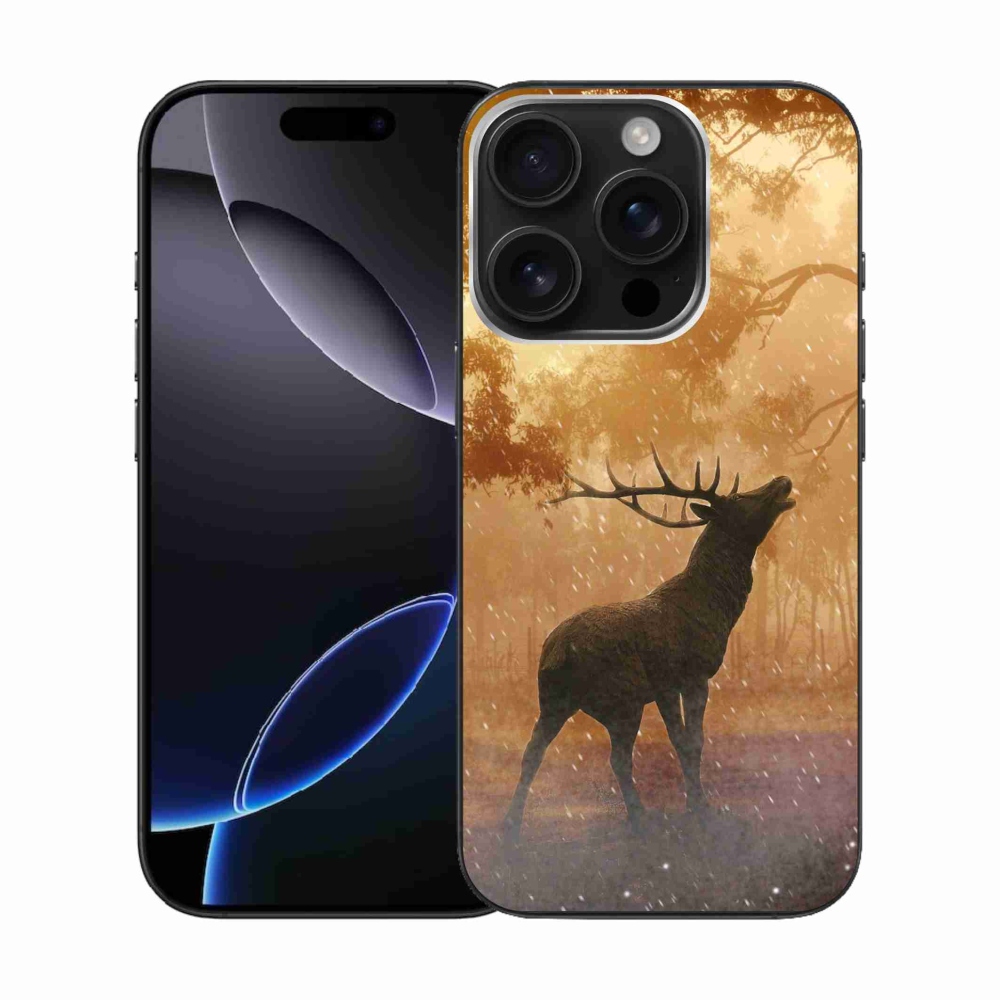 Zselés borítás mmCase iPhone 16 Pro készülékhez - szarvas a szarvasbőgésben